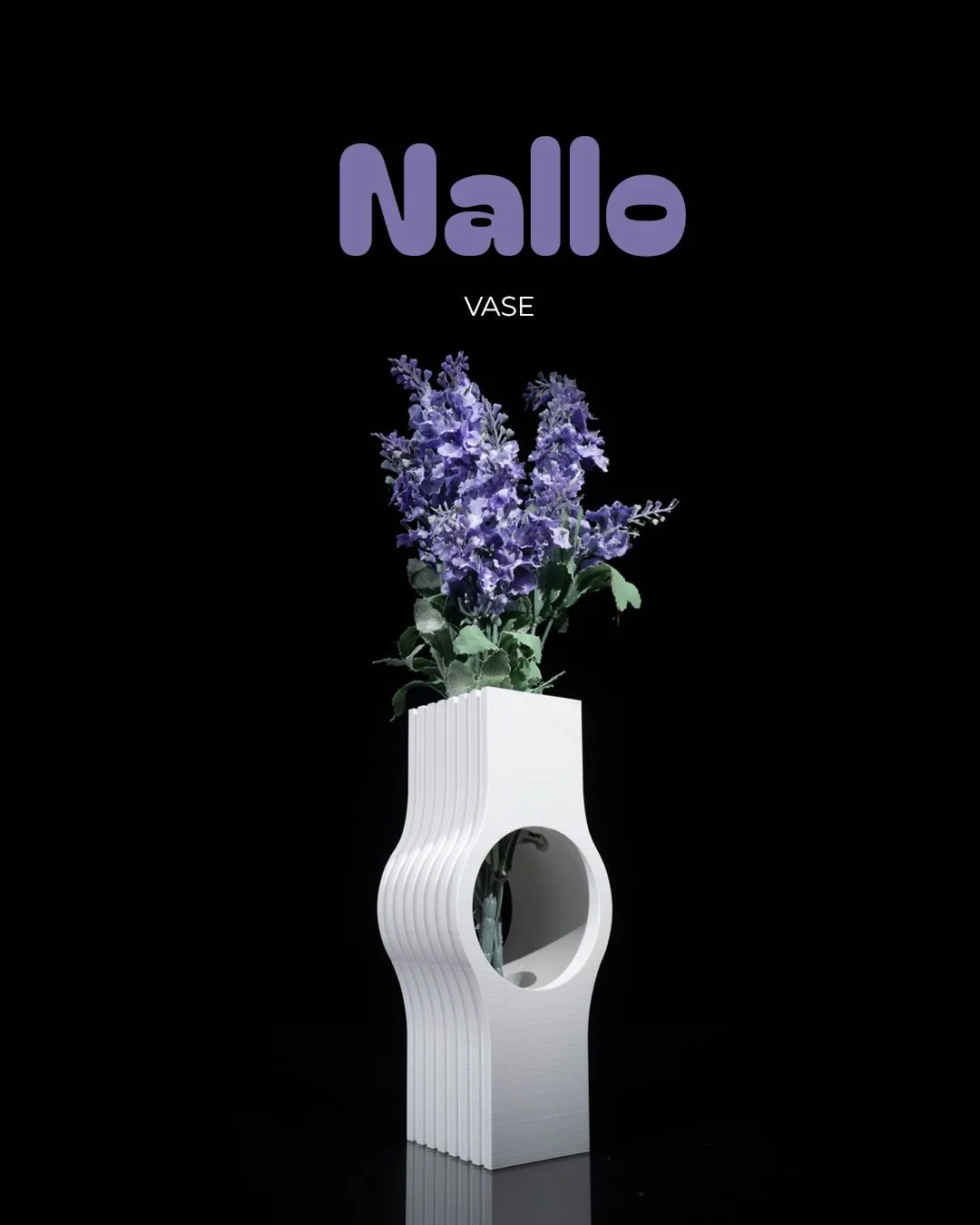 Vaso decorativo Nallo impresso em 3D
