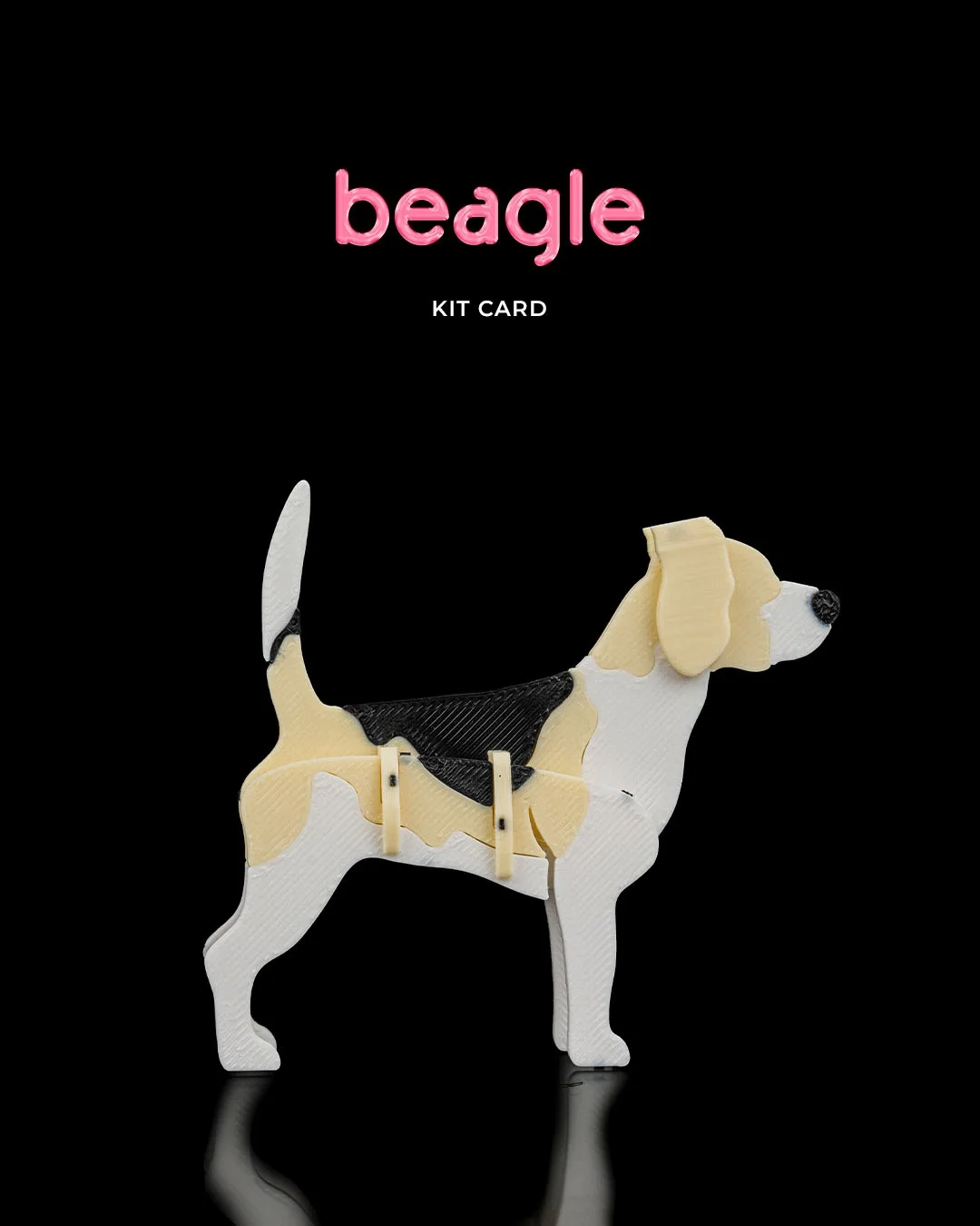 Peça decorativa de cachorro Beagle impressa em 3D